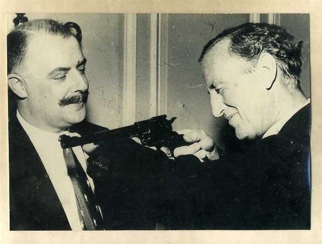 Major Geoffrey Boothroyd and Ian Fleming