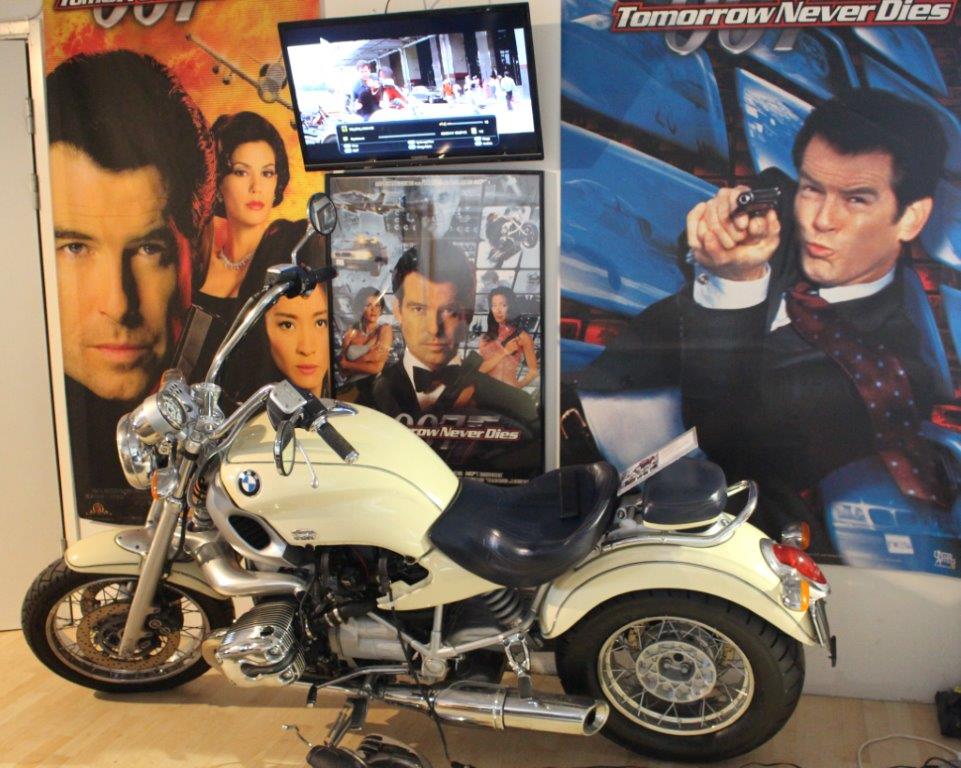 BMW 1200 Cruiser Motorcycle in Tomorrow Never Dies 1997. The BMW was